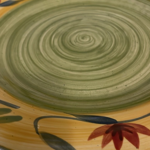 COPY - Pier 1 Elizabeth  Hand Painted  Ceramic 14” Deep Dish Serving Platter - Picture 7 of 8